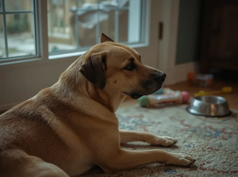 Dog with ears turned in different directions