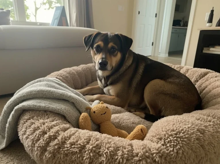 Dog repeating a small bedtime ritual